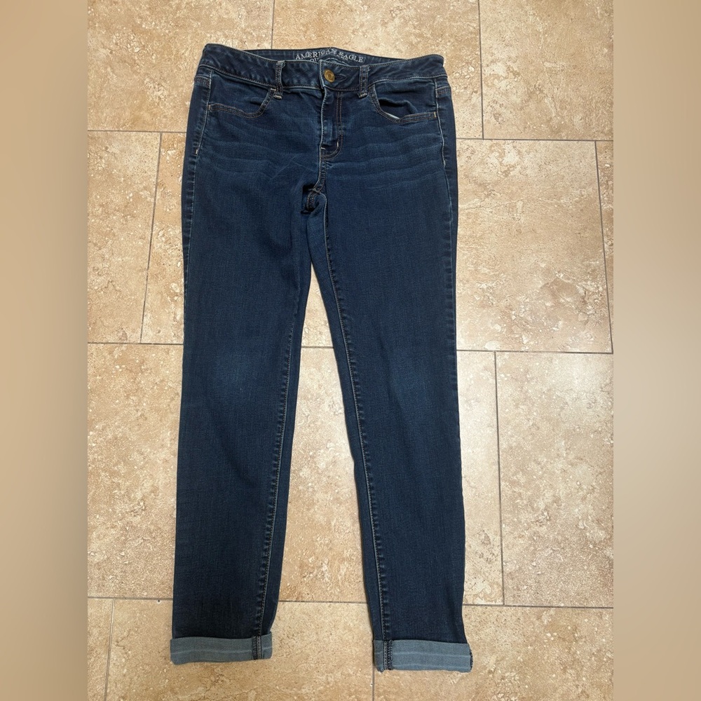 American Eagle Outfitters Dark Blue Women's Jeggings size 8 jeans